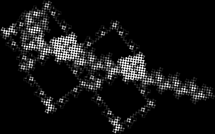 Geometric shape with straight angles that's brighter in the middle